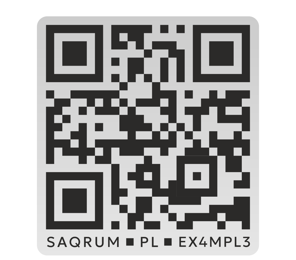 qr-70-alu Tabliczka kod QR 70x65mm Alu/Black