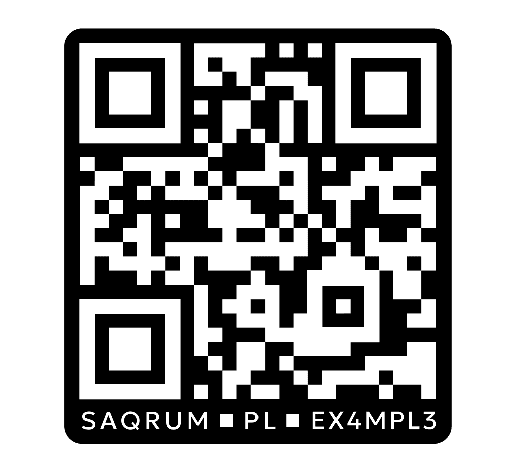 qr-70-white Tabliczka kod QR 70x65mm Black/White